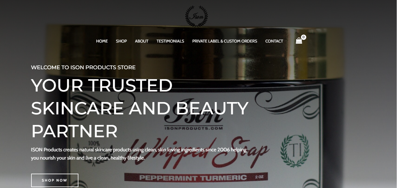 ISON Products Website Development